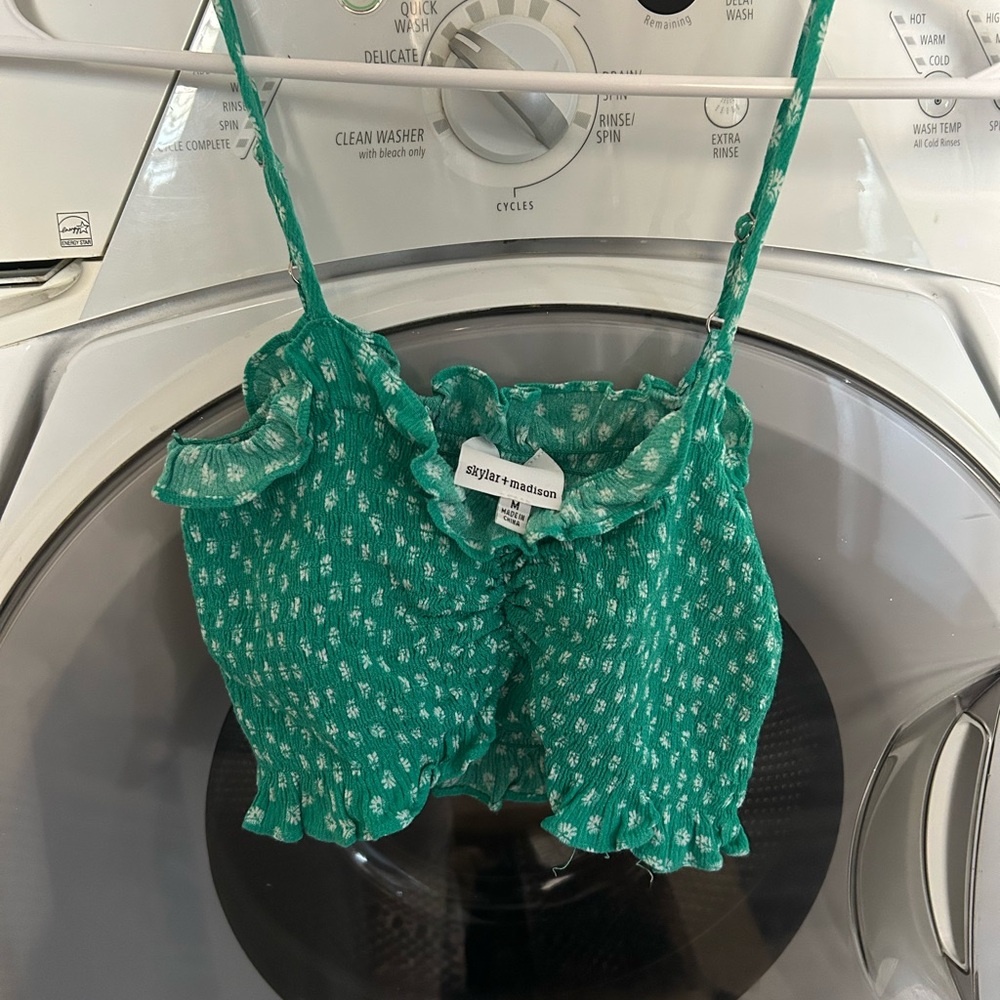 Skylar + Madison Green Crop Top